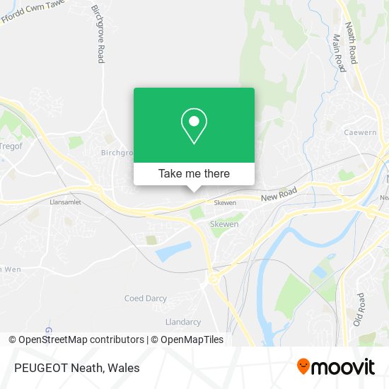 PEUGEOT Neath map