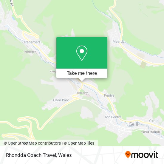 Rhondda Coach Travel map