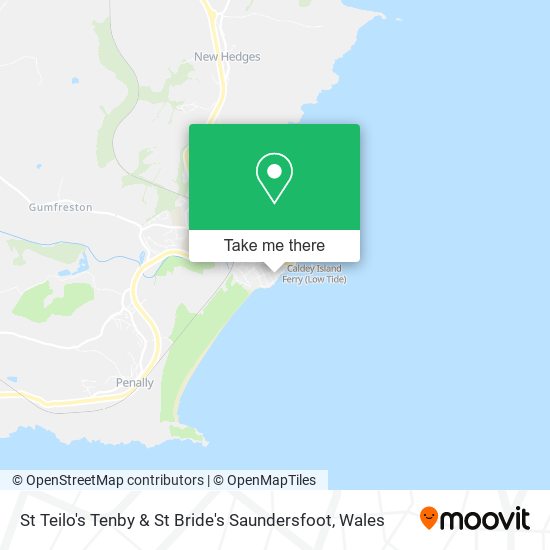 St Teilo's Tenby & St Bride's Saundersfoot map