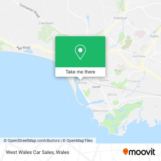 West Wales Car Sales map