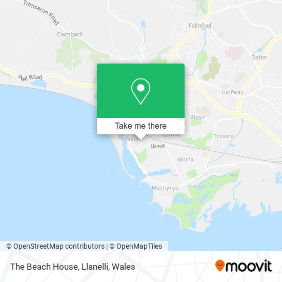 The Beach House, Llanelli map