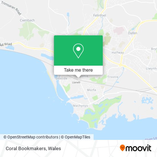Coral Bookmakers map