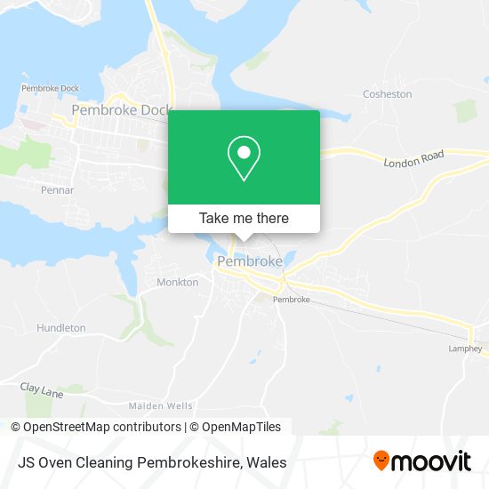 JS Oven Cleaning Pembrokeshire map