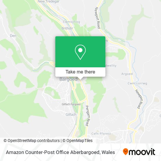 Amazon Counter-Post Office Aberbargoed map