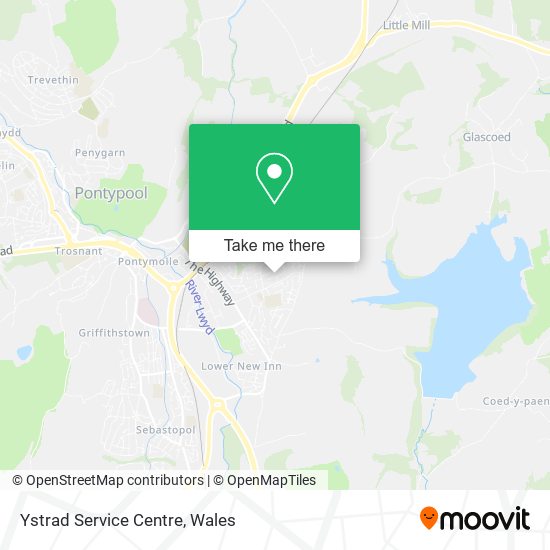 Ystrad Service Centre map