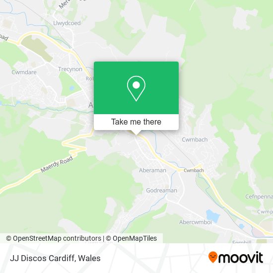 JJ Discos Cardiff map