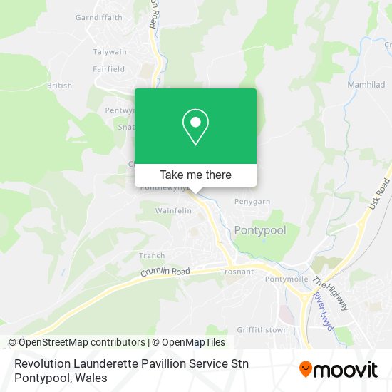 Revolution Launderette Pavillion Service Stn Pontypool map