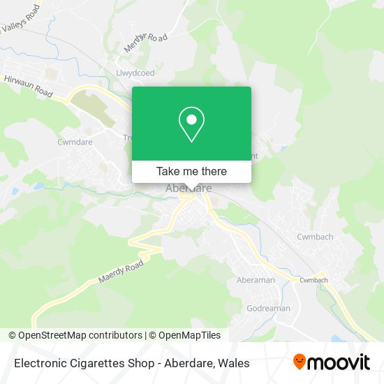 Electronic Cigarettes Shop - Aberdare map