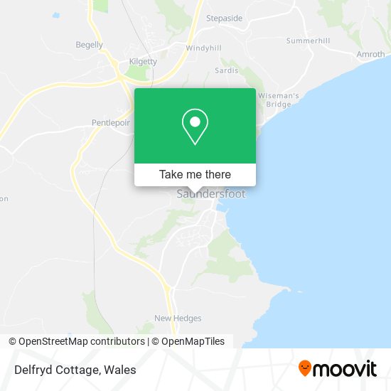 Delfryd Cottage map