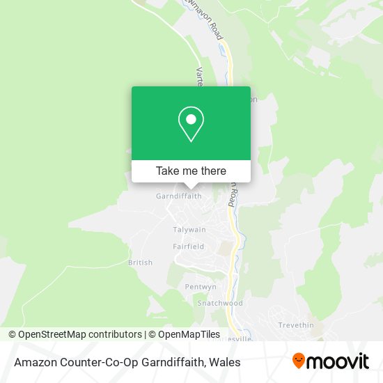Amazon Counter-Co-Op Garndiffaith map