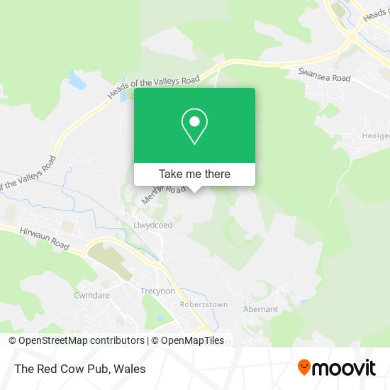 The Red Cow Pub map