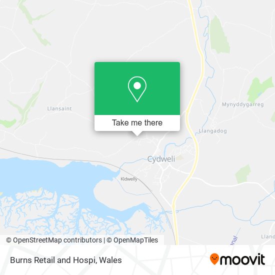 Burns Retail and Hospi map
