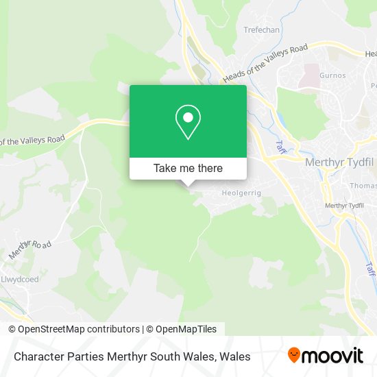 Character Parties Merthyr South Wales map
