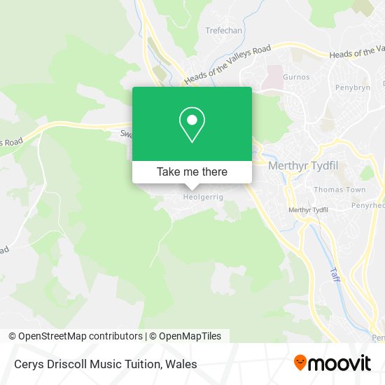 Cerys Driscoll Music Tuition map