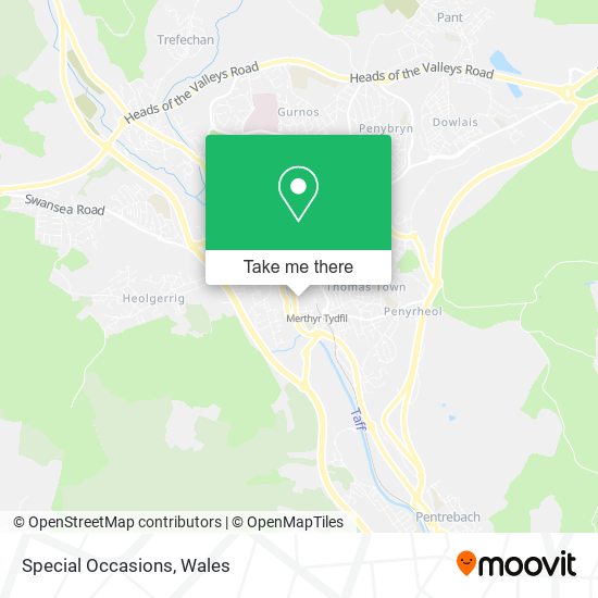Special Occasions map
