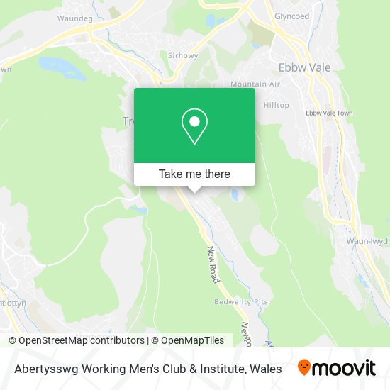 Abertysswg Working Men's Club & Institute map