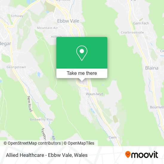 Allied Healthcare - Ebbw Vale map