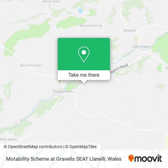 Motability Scheme at Gravells SEAT Llanelli map