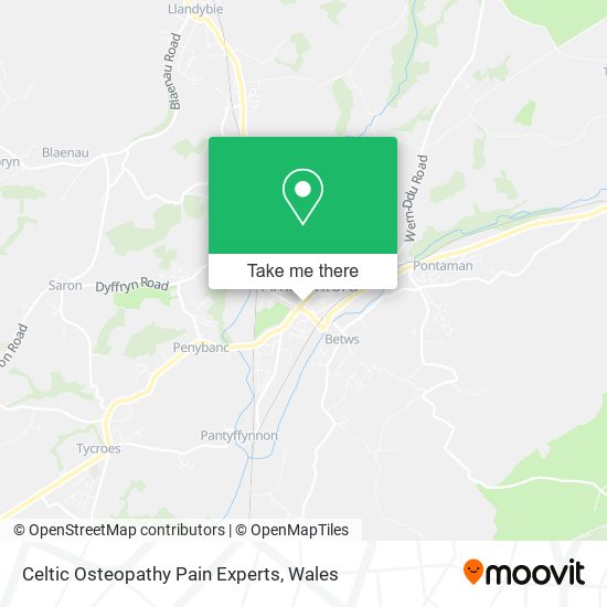 Celtic Osteopathy Pain Experts map