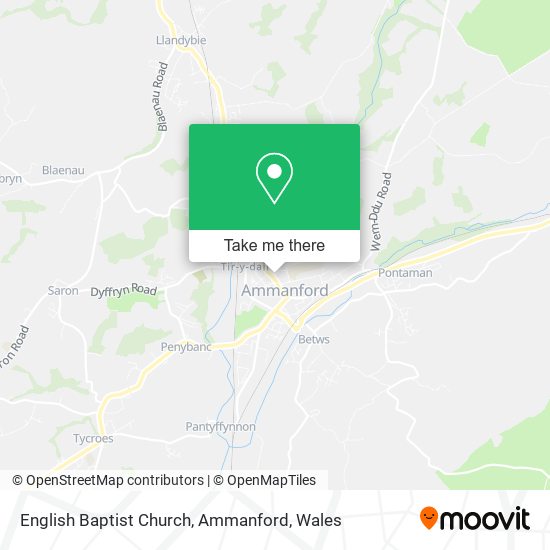 English Baptist Church, Ammanford map