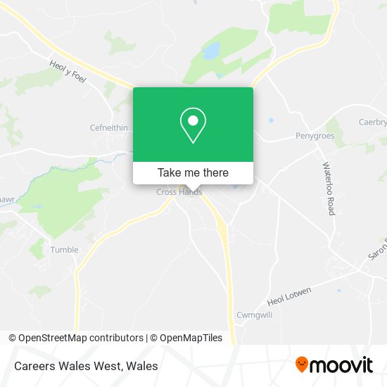 Careers Wales West map