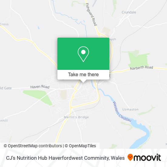 CJ's Nutrition Hub Haverfordwest Comminity map