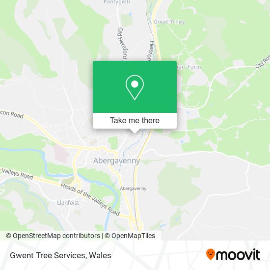 Gwent Tree Services map