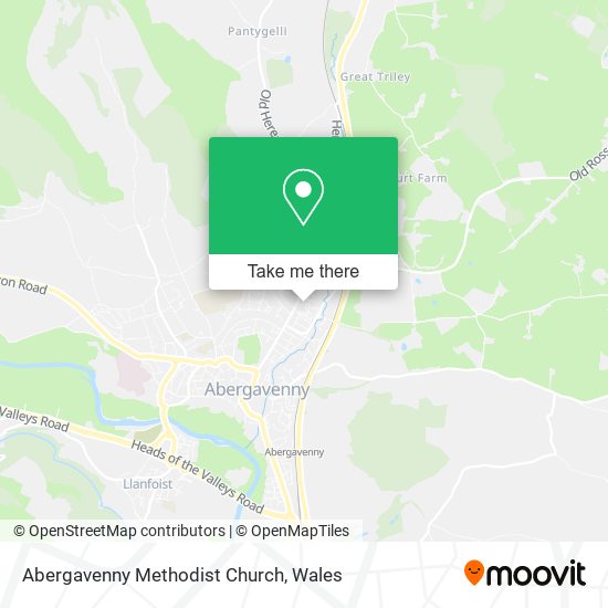 Abergavenny Methodist Church map
