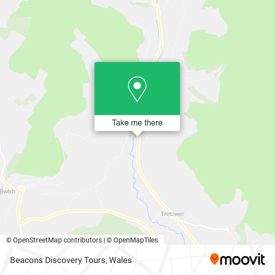 Beacons Discovery Tours map
