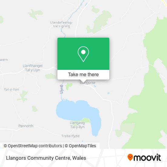 Llangors Community Centre map
