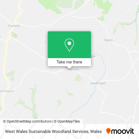 West Wales Sustainable Woodland Services map