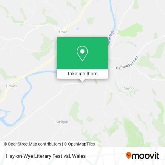 Hay-on-Wye Literary Festival map