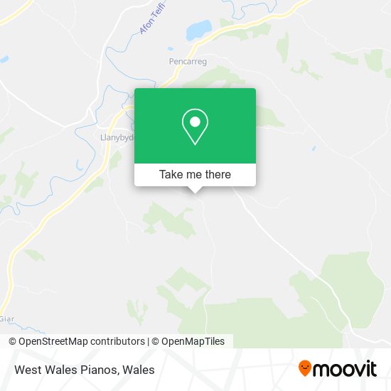 West Wales Pianos map