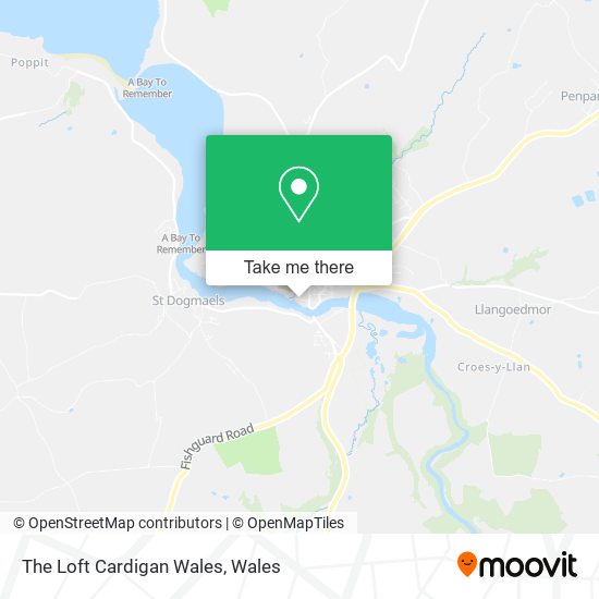The Loft Cardigan Wales map