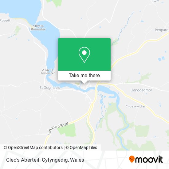 Cleo's Aberteifi Cyfyngedig map