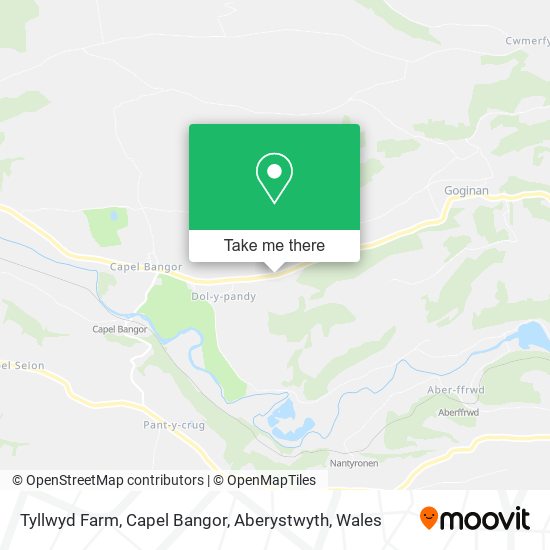 Tyllwyd Farm, Capel Bangor, Aberystwyth map