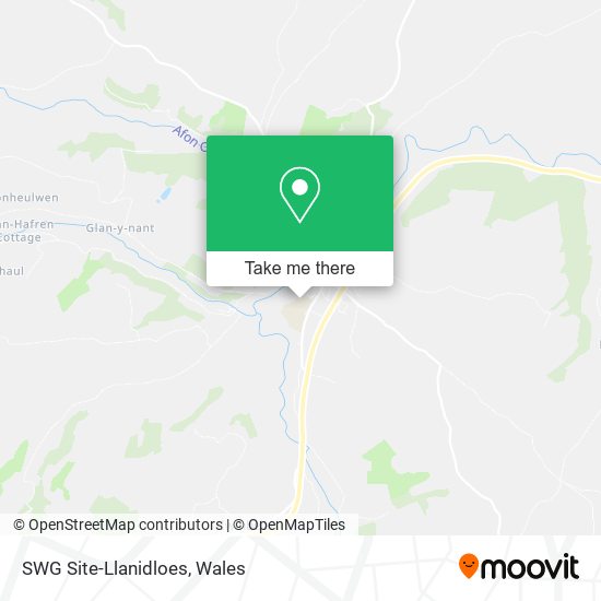 SWG Site-Llanidloes map