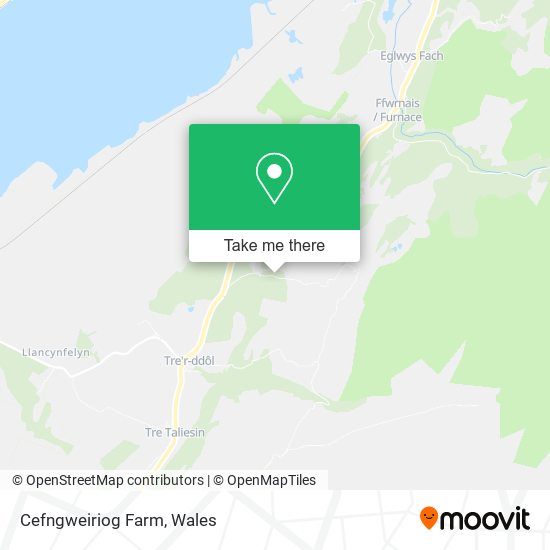Cefngweiriog Farm map