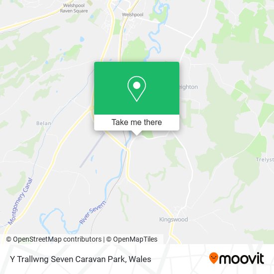 Y Trallwng Seven Caravan Park map