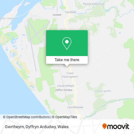 Gwrtheyrn, Dyffryn Ardudwy map