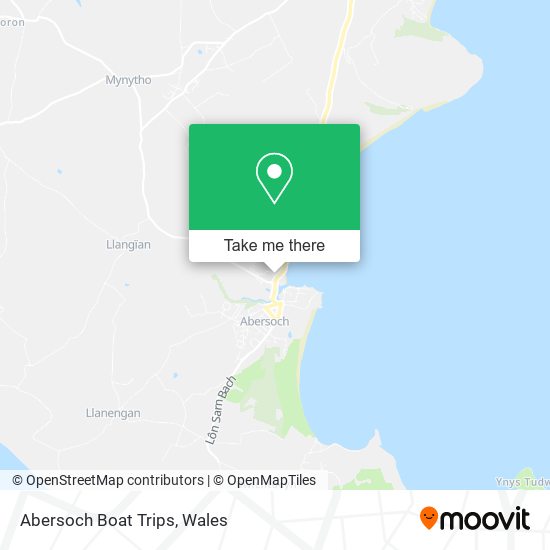 Abersoch Boat Trips map