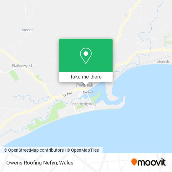 Owens Roofing Nefyn map