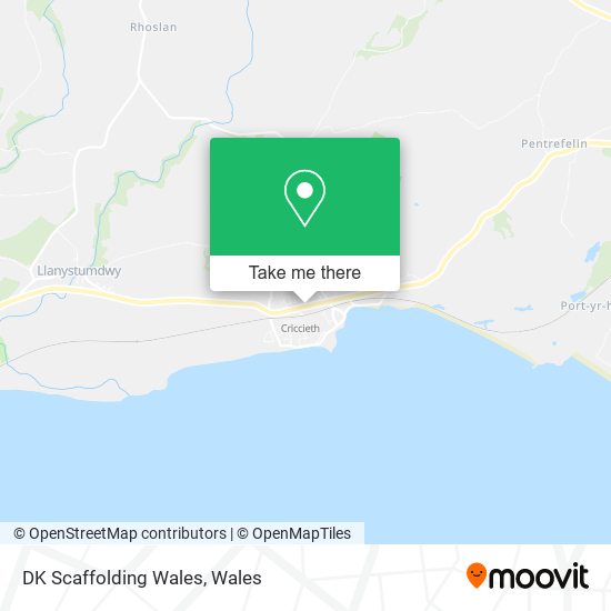 DK Scaffolding Wales map