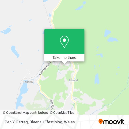 Pen Y Garreg, Blaenau Ffestiniog map