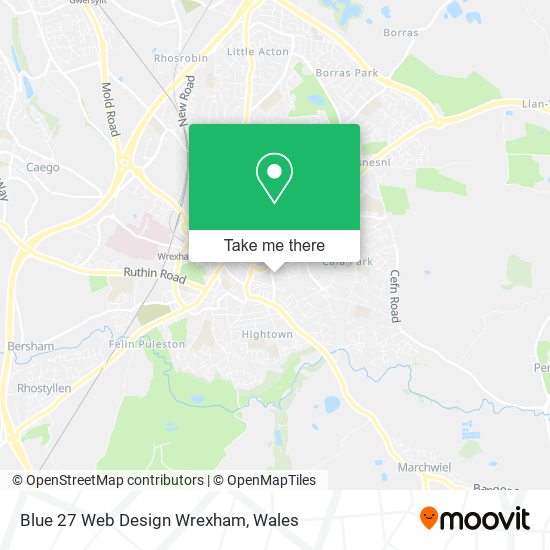 Blue 27 Web Design Wrexham map