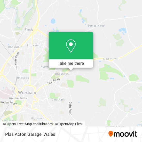 Plas Acton Garage map