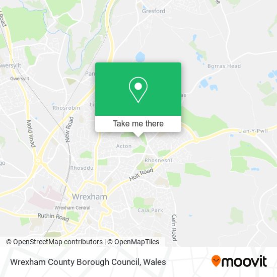 Wrexham County Borough Council map
