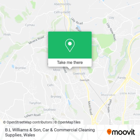 B.L Williams & Son, Car & Commercial Cleaning Supplies map