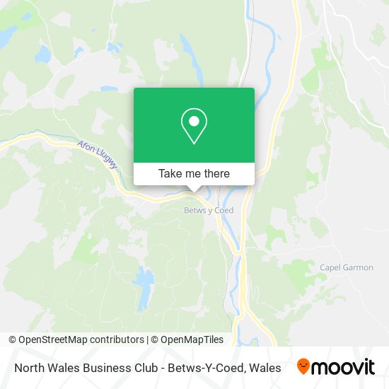 North Wales Business Club - Betws-Y-Coed map