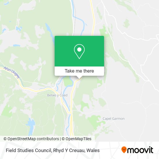 Field Studies Council, Rhyd Y Creuau map